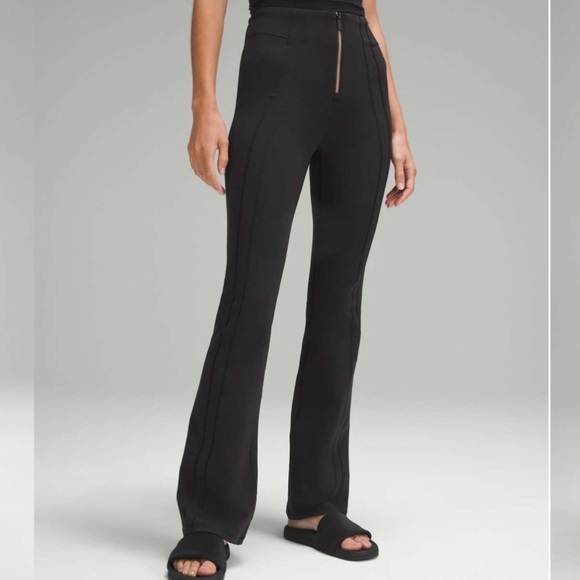 lululemon athletica Pants - Lululemon Define Zip-Front High-Rise Flared Pant Black Special Edition